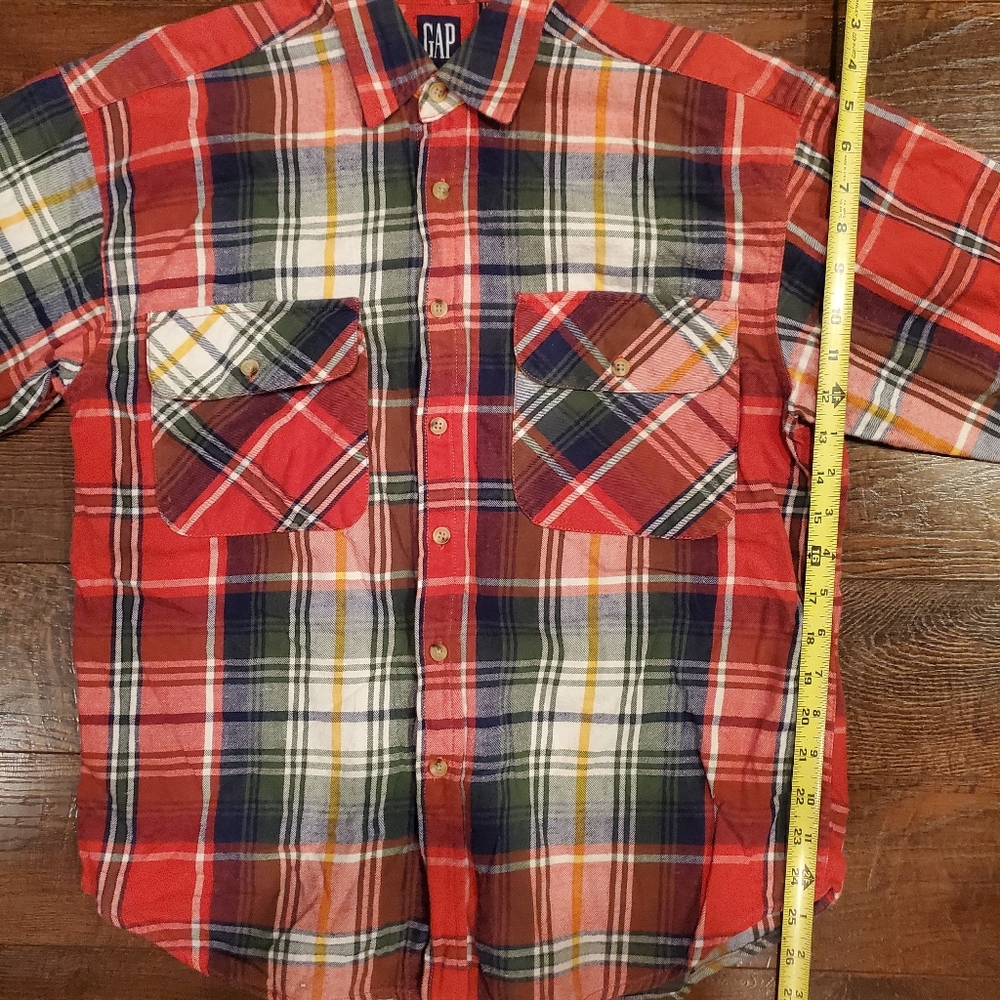 Like New Gap Kids Classic Plaid Flanel long sleeve shirt